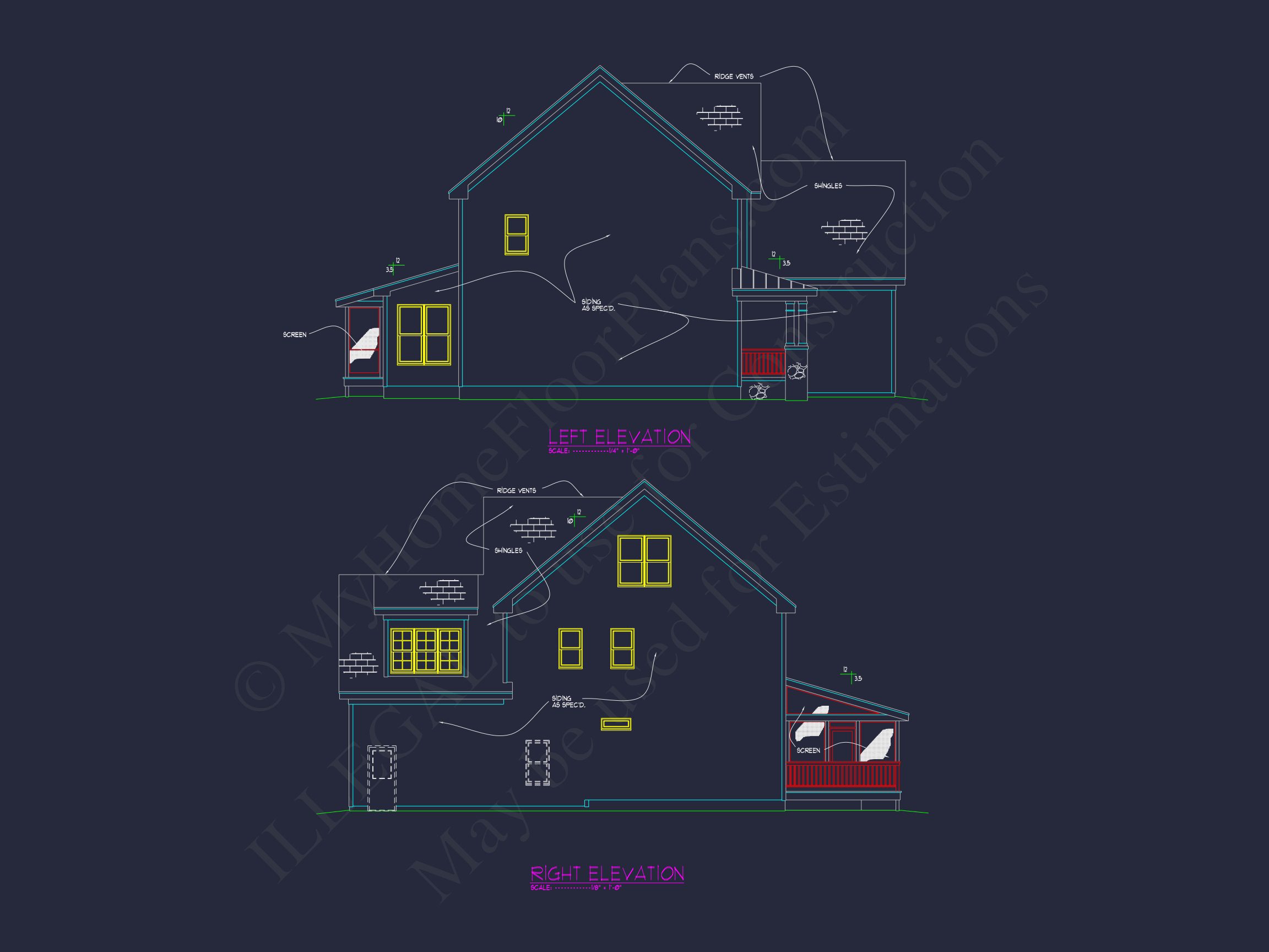 Elegant 4-Bedroom Home Plan with Floor Plan,Blueprint,and CAD Designs