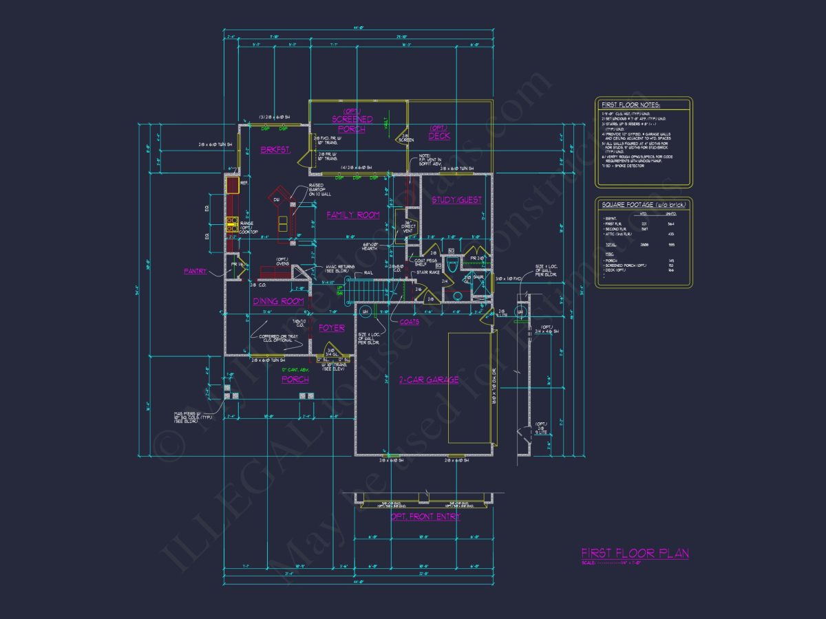 Elegant 4-Bedroom house Plan with Floor Plan, Blueprint, and CAD Designs