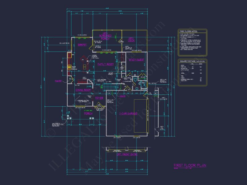 Elegant 4-Bedroom house Plan with Floor Plan, Blueprint, and CAD Designs