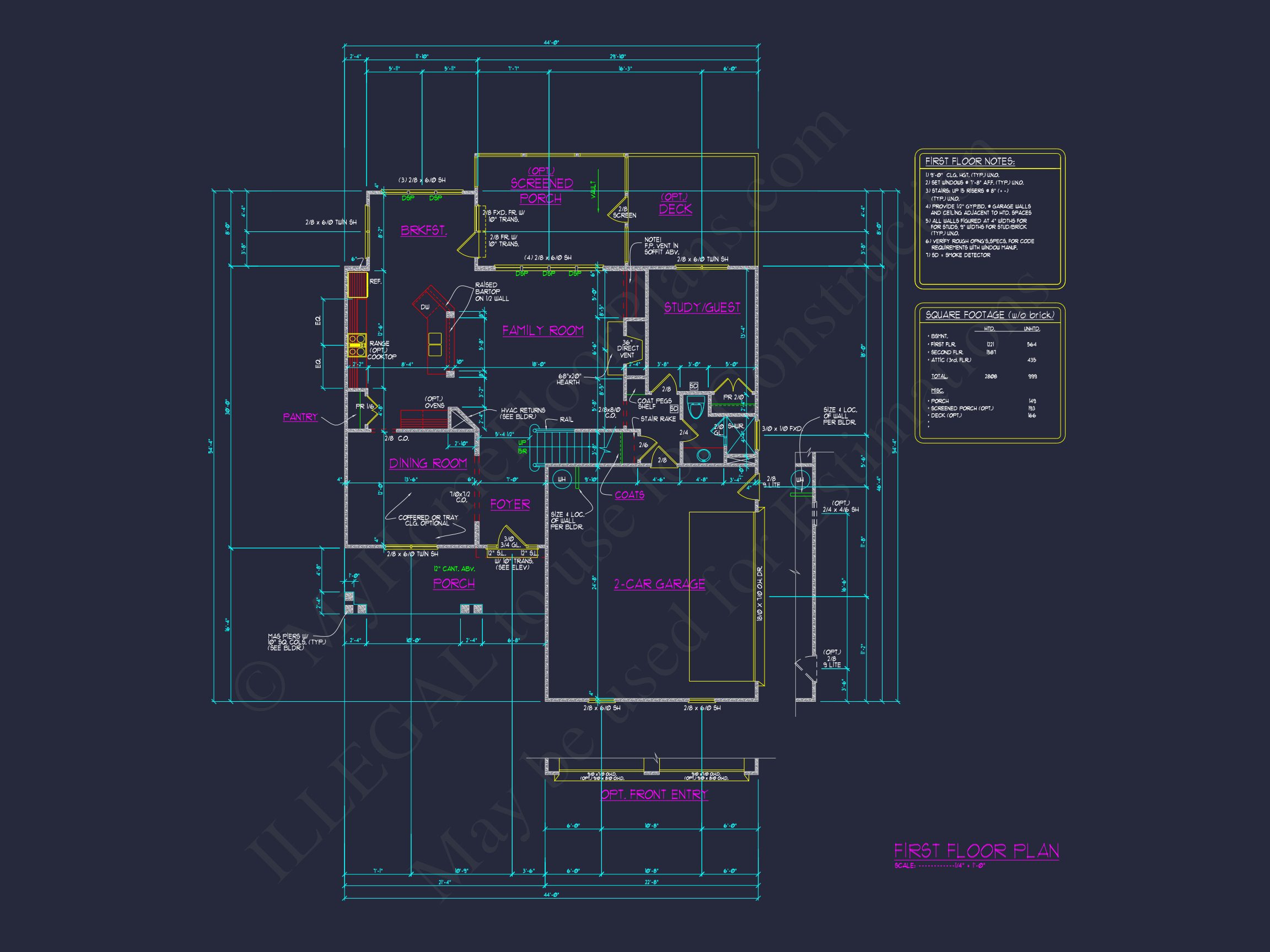 Elegant 4-Bedroom Home Plan with Floor Plan,Blueprint,and CAD Designs