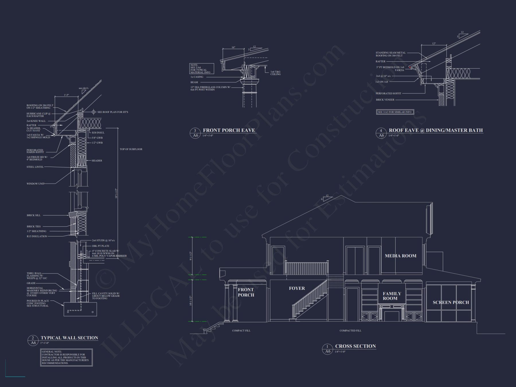 Elegant 5-Bedroom house Floor Plan with 2 Stories and Garage