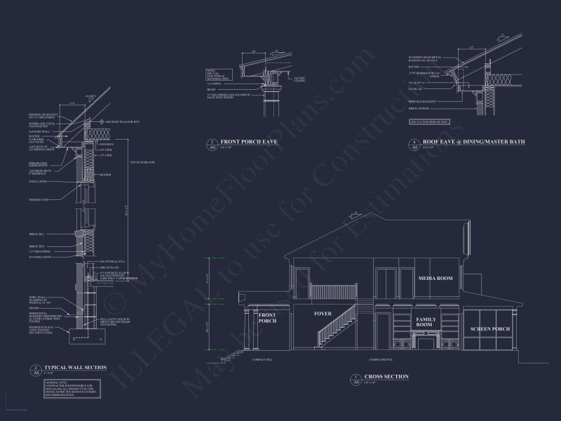 Elegant 5-Bedroom house Floor Plan with 2 Stories and Garage