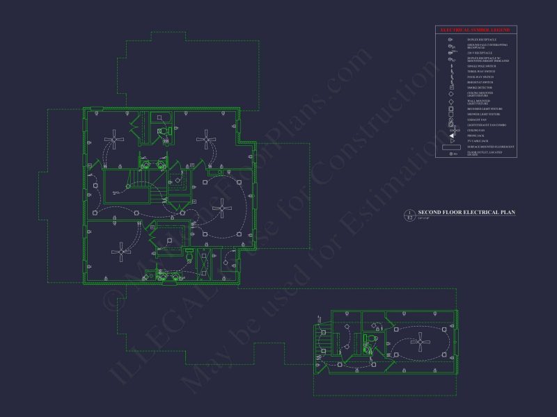 Elegant 5-Bedroom house Floor Plan with 2 Stories and Garage