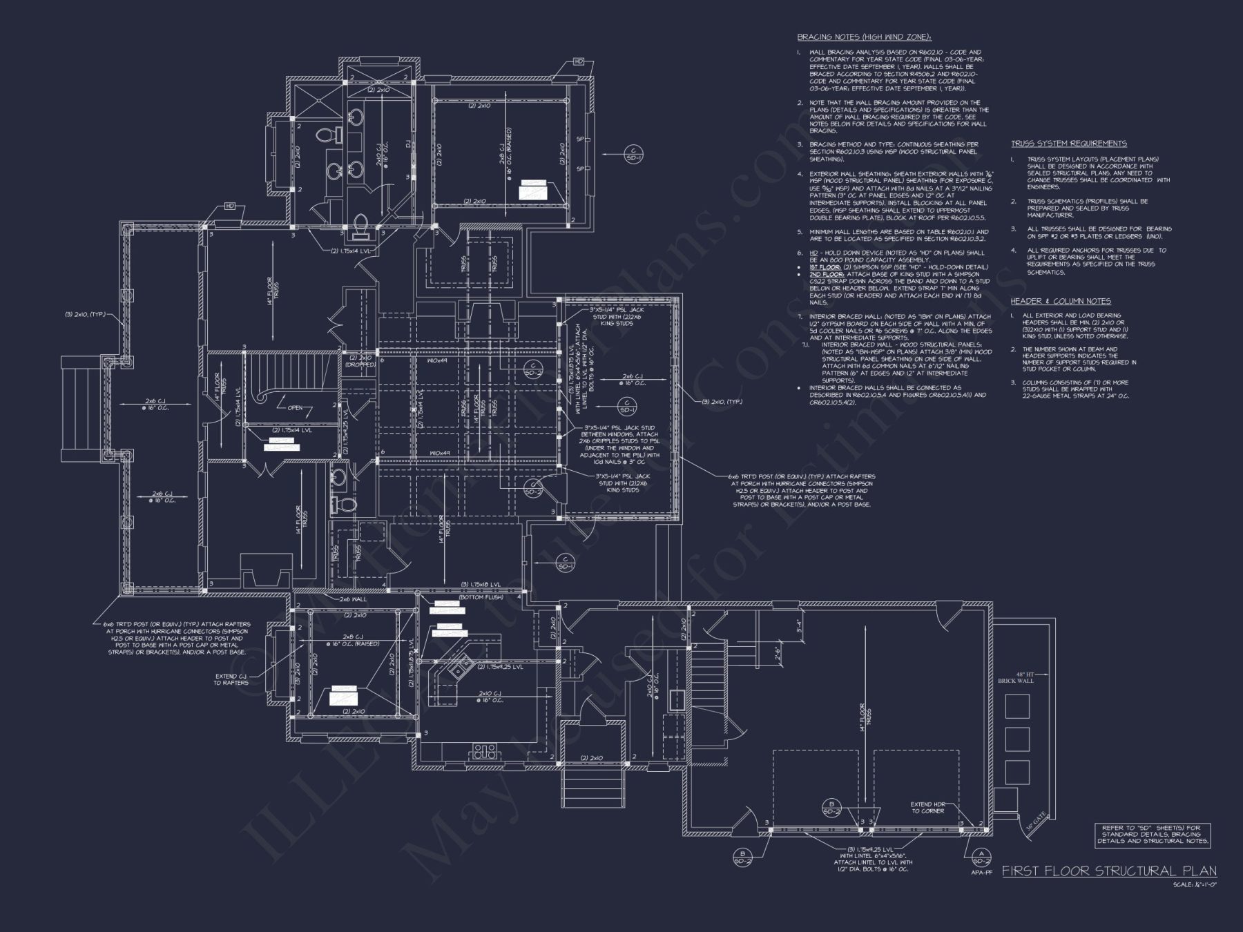 Elegant 5-Bedroom house Floor Plan with 2 Stories and Garage
