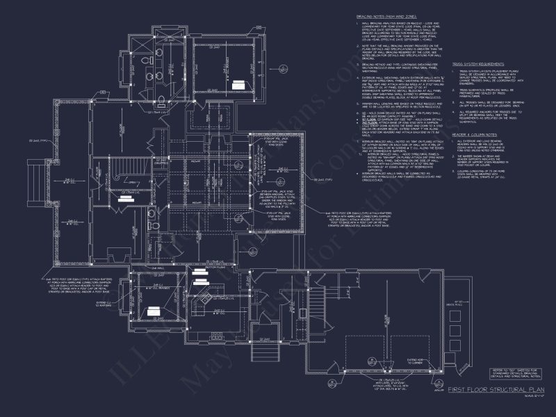 Elegant 5-Bedroom house Floor Plan with 2 Stories and Garage