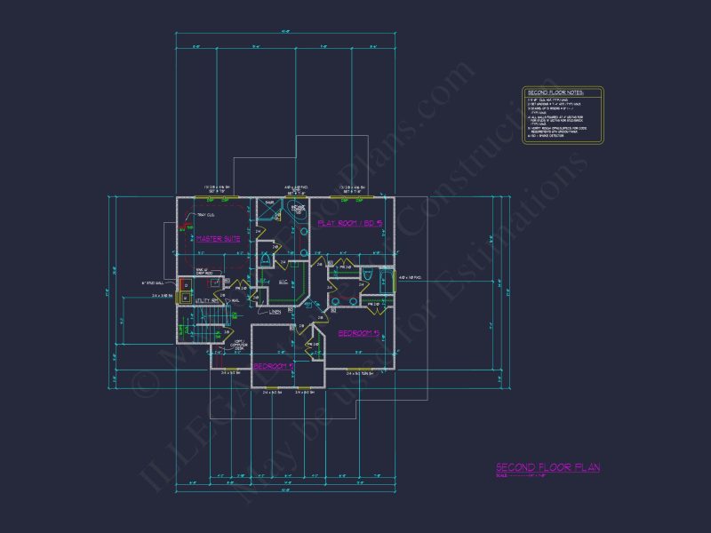 Elegant 5-Bedroom house Floor Plan with Colonial Designs