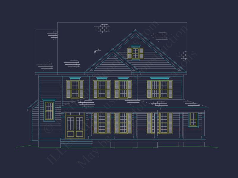 Elegant 5-Bedroom house Floor Plan with Colonial Designs