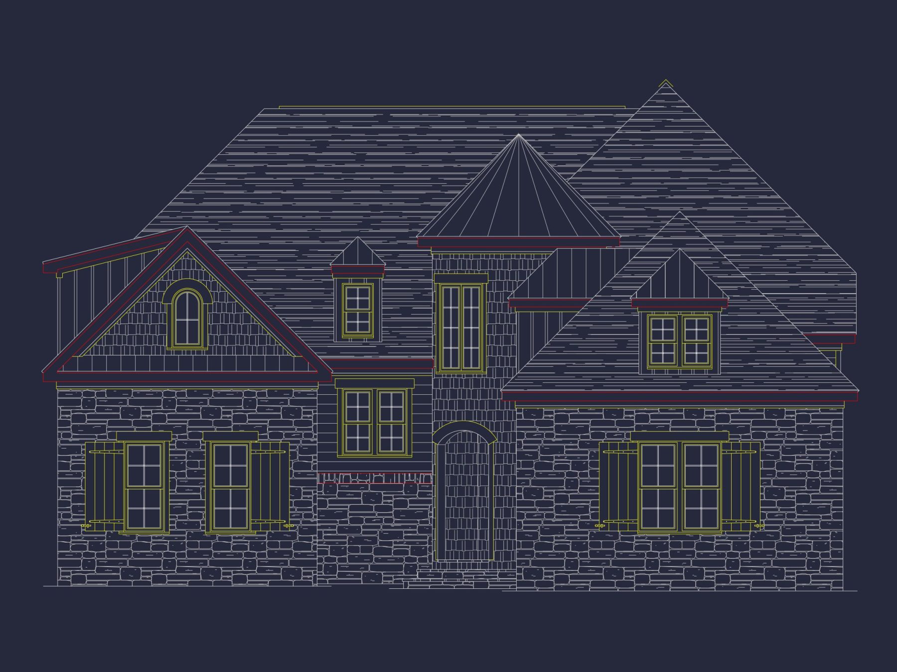 Elegant 5-Bedroom house Floor Plan with Modern Architectural Designs