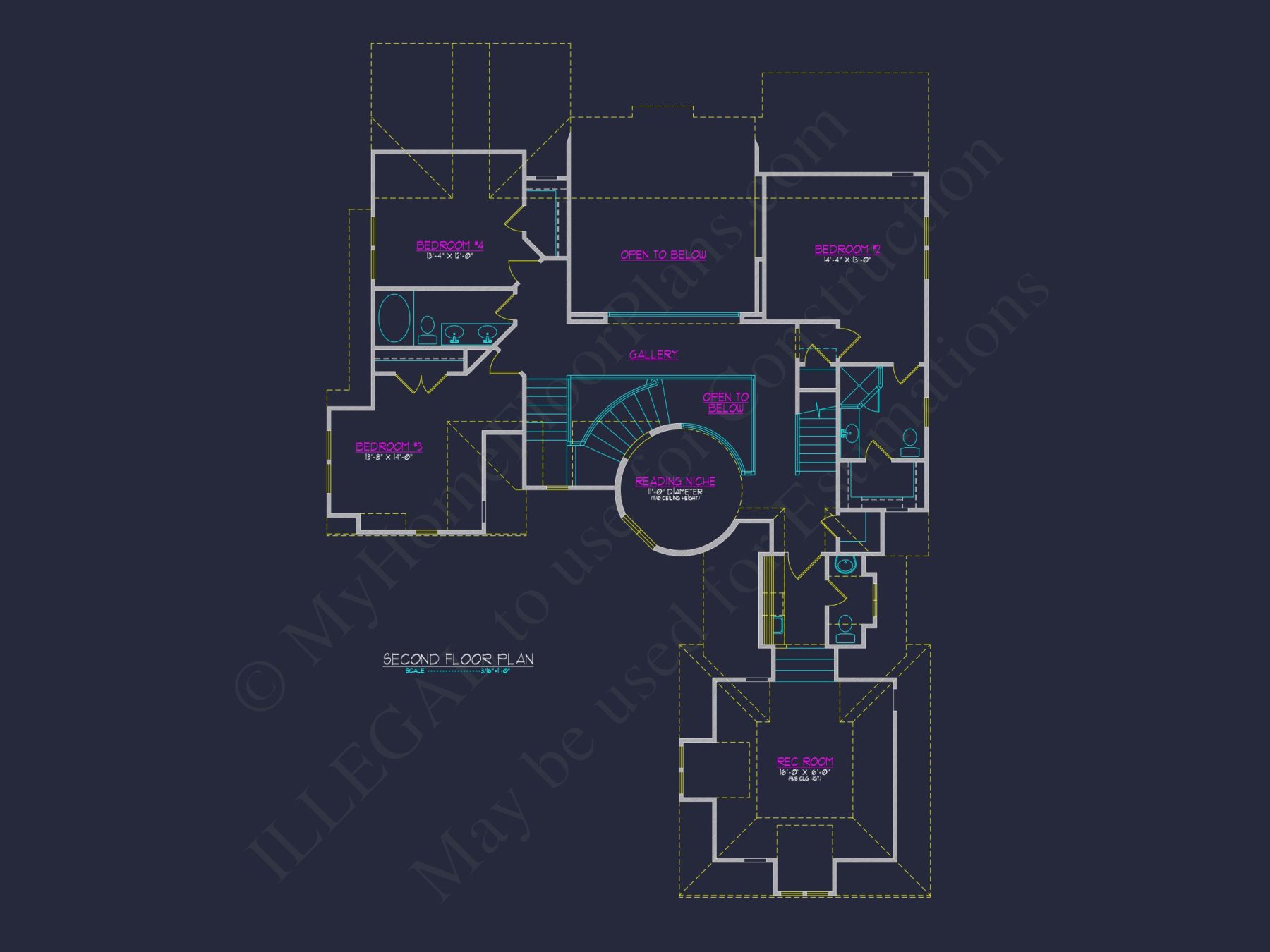 Elegant 5-Bedroom house Floor Plan with Modern Architectural Designs