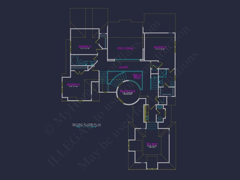 Elegant 5-Bedroom house Floor Plan with Modern Architectural Designs