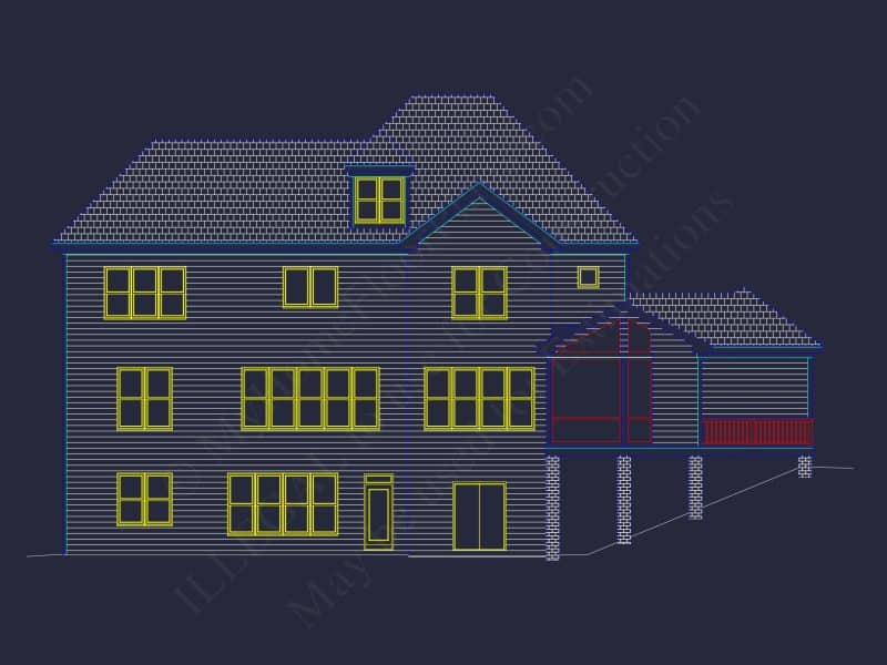 Elegant 5-Bedroom house Plan with CAD Blueprints & Modern Design