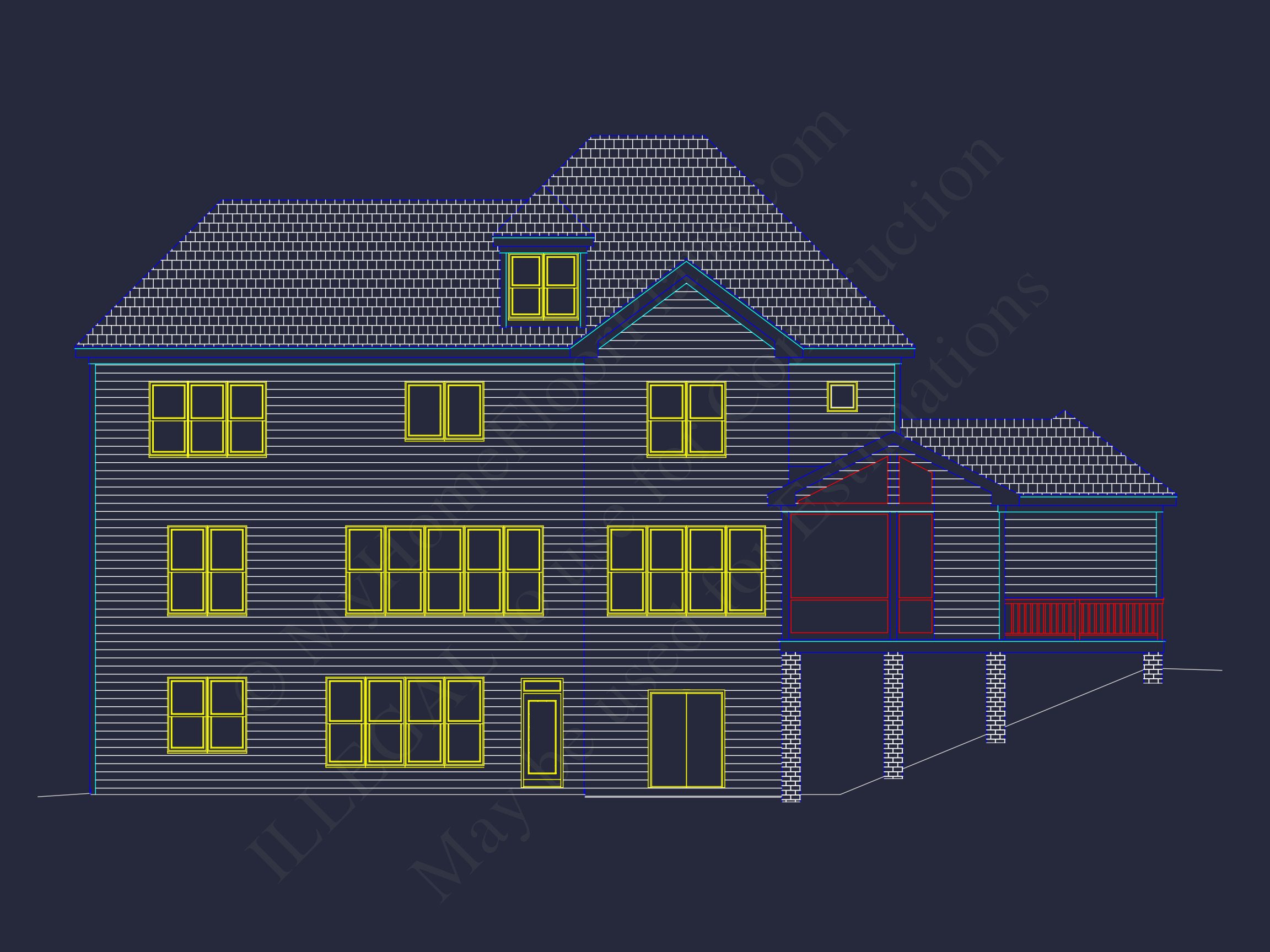 Elegant 5-Bedroom house Plan with CAD Blueprints & Modern Design
