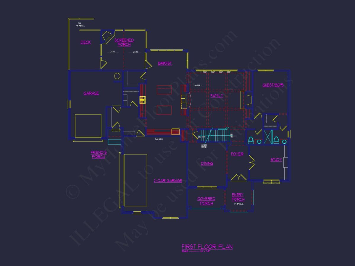 Elegant 5-Bedroom house Plan with CAD Blueprints & Modern Design