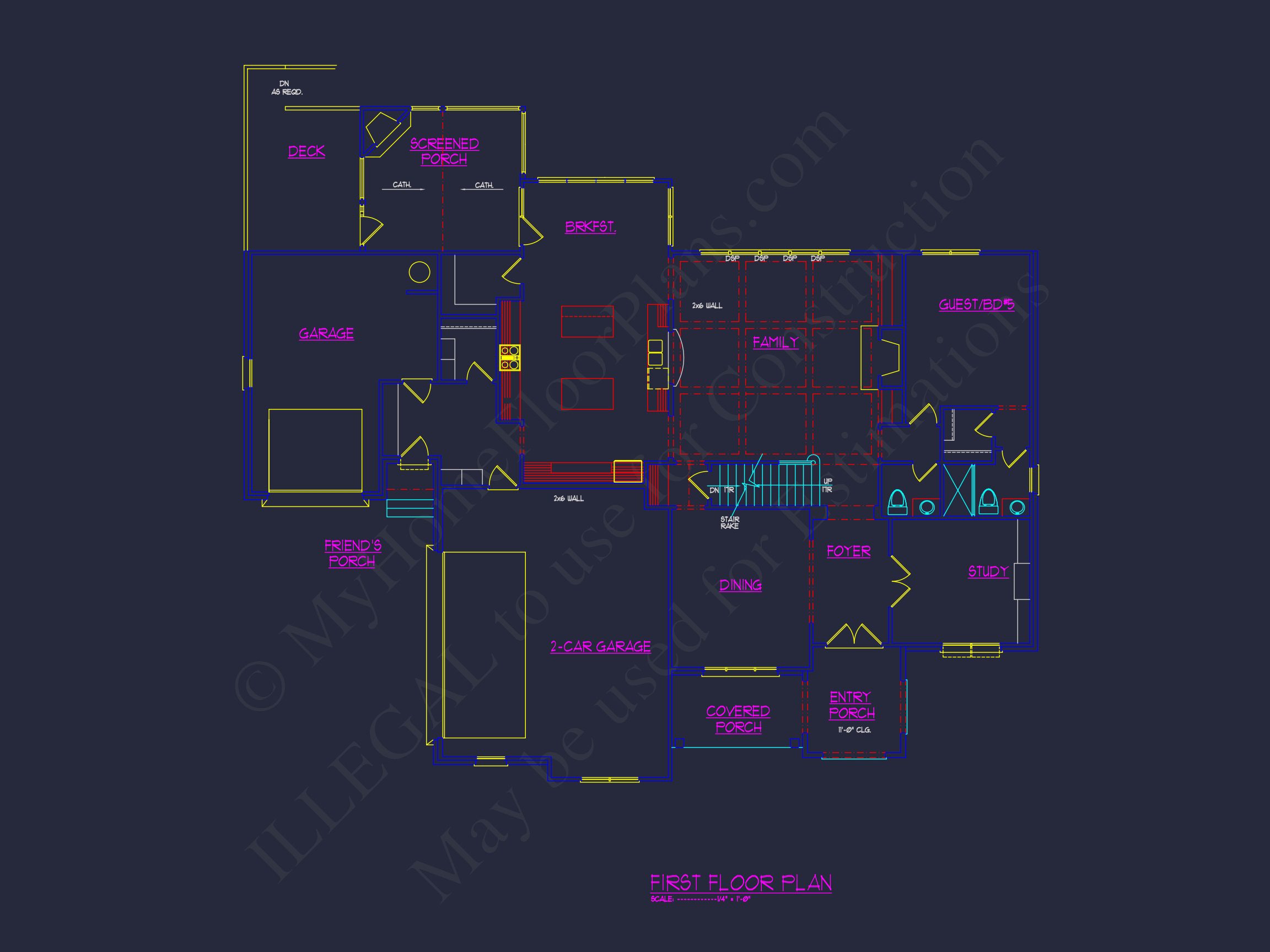 Elegant 5-Bedroom house Plan with CAD Blueprints & Modern Design