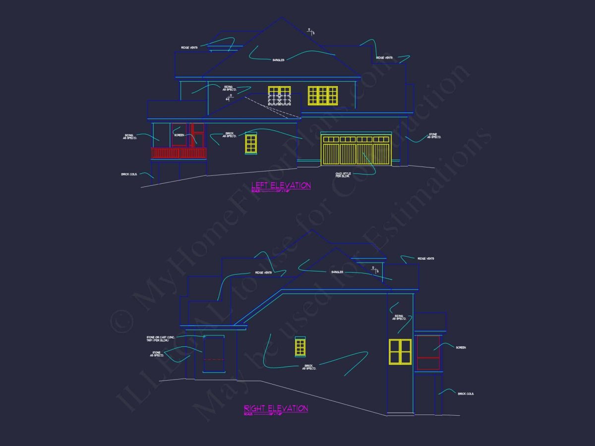 Elegant 5-Bedroom house Plan with CAD Blueprints & Modern Design