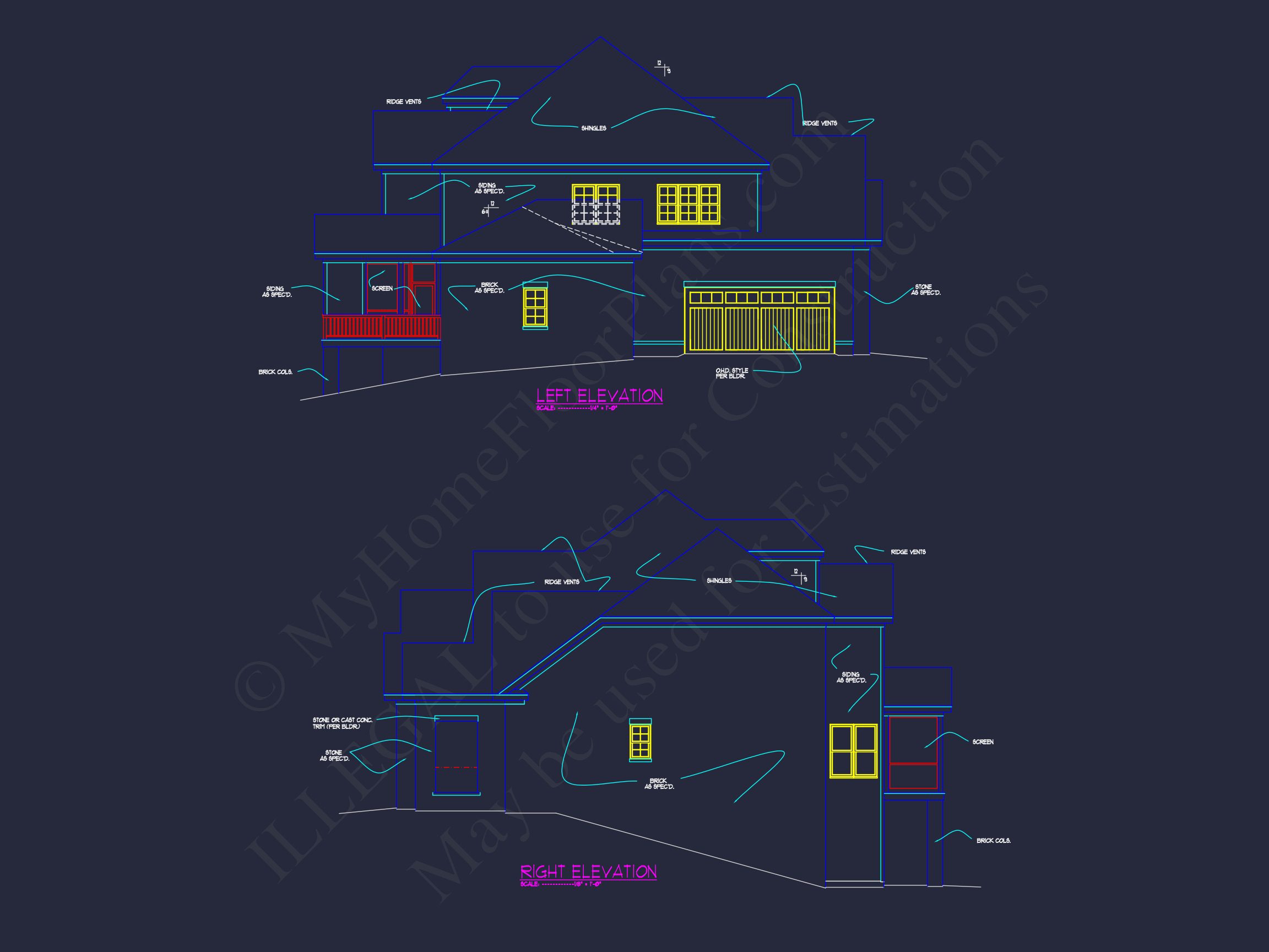 Elegant 5-Bedroom house Plan with CAD Blueprints & Modern Design