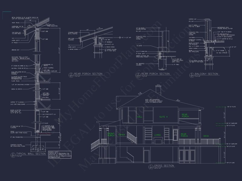 Elegant Beach house Plan: CAD and Blueprint Designs