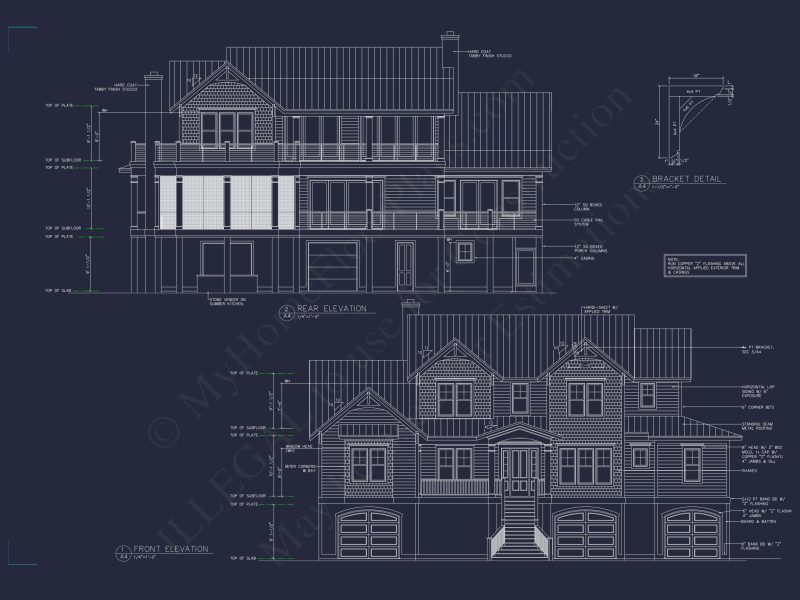 Elegant Beach house Plan: CAD and Blueprint Designs