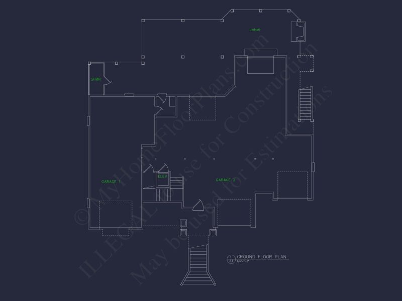 Elegant Beach house Plan: CAD and Blueprint Designs