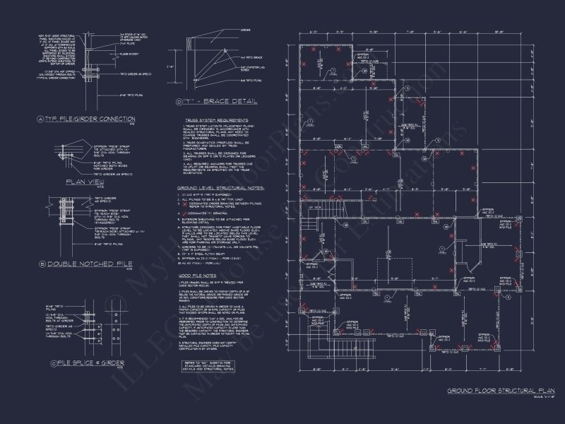 Elegant Beach house Plan with CAD Blueprint & Unique Designs