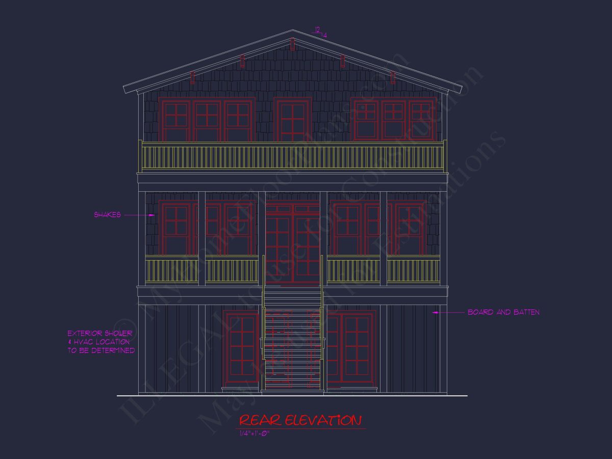 Elegant Beach house Plan with Detailed CAD Designs & Blueprints