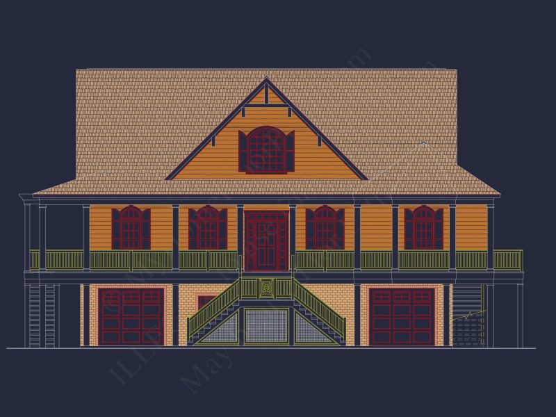 Elegant Beach House Plan with Wrap Porch and Spacious Design