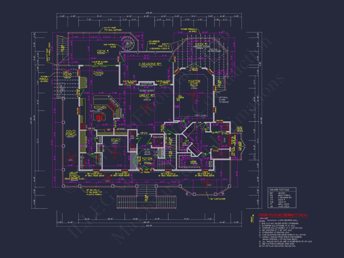 Elegant Beach House Plan with Wrap Porch and Spacious Design