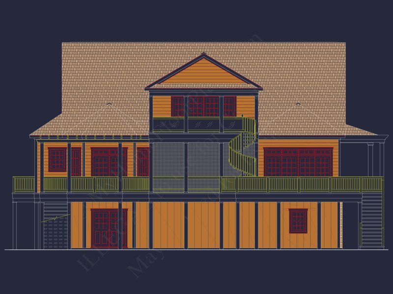 Elegant Beach House Plan with Wrap Porch and Spacious Design