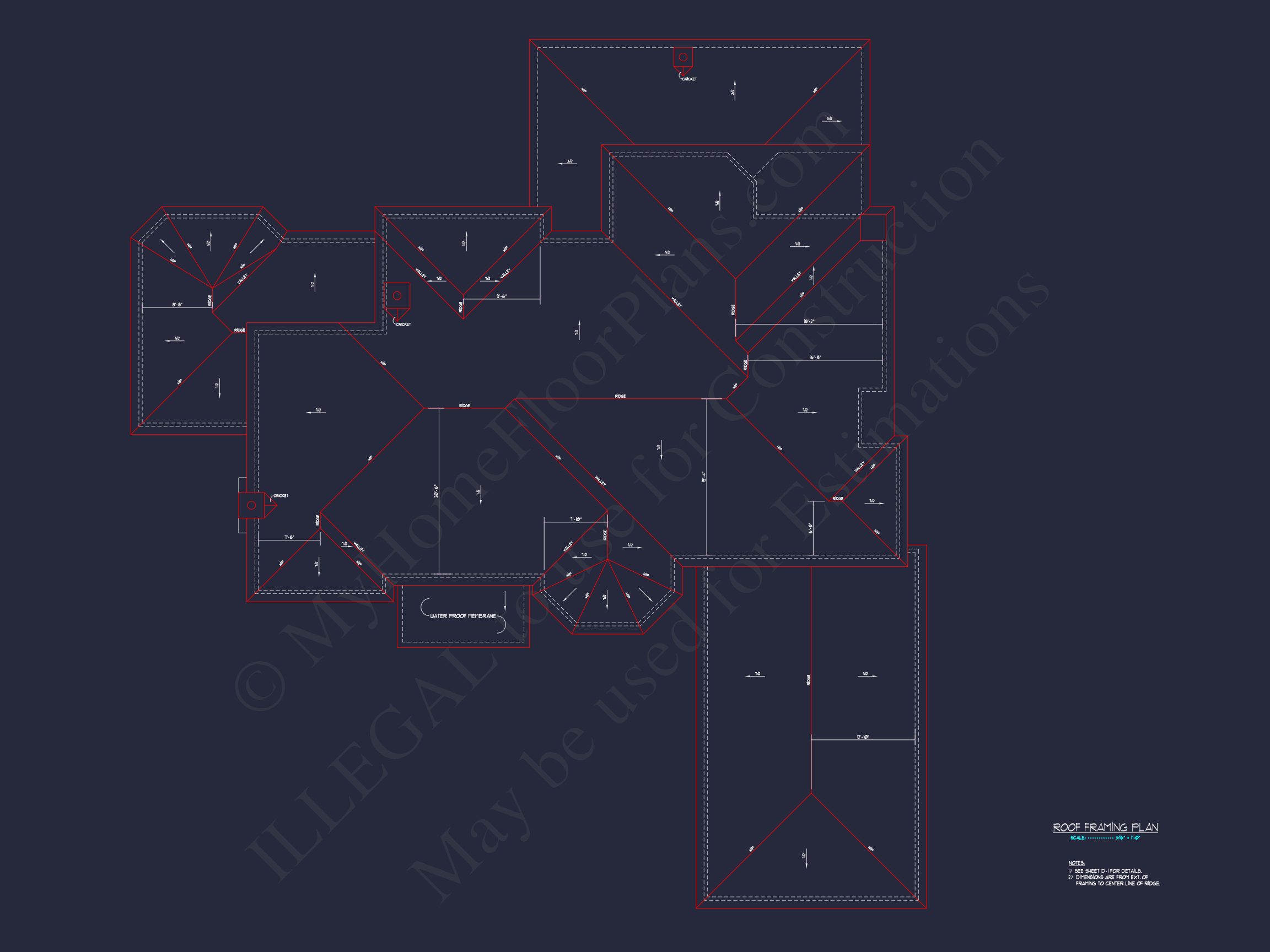 Elegant CAD house Plans: 2-Story 5-Bedroom Luxury Blueprint