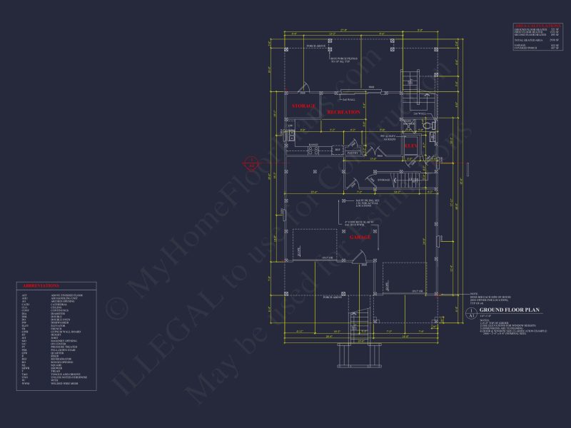 Elegant Coastal house Floor Plan with CAD Architecture Designs