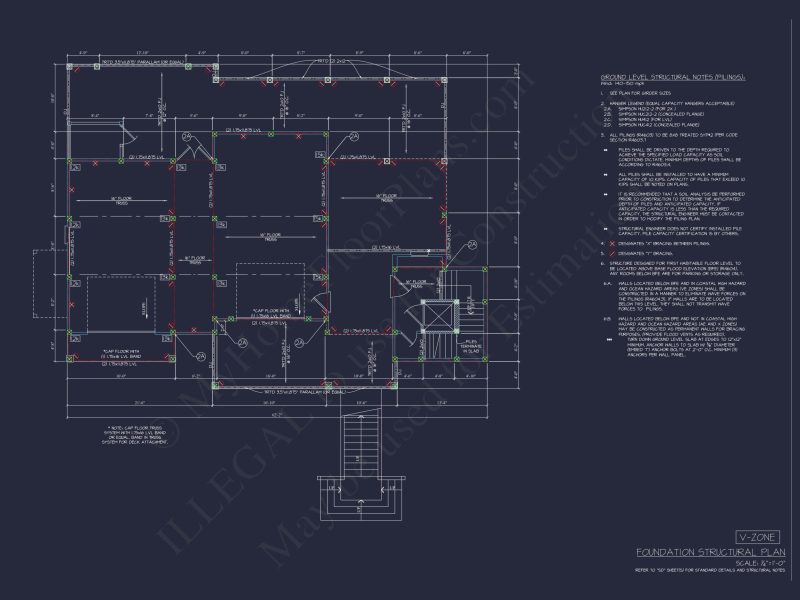 Elegant Coastal house Plan with CAD Blueprint & Designs