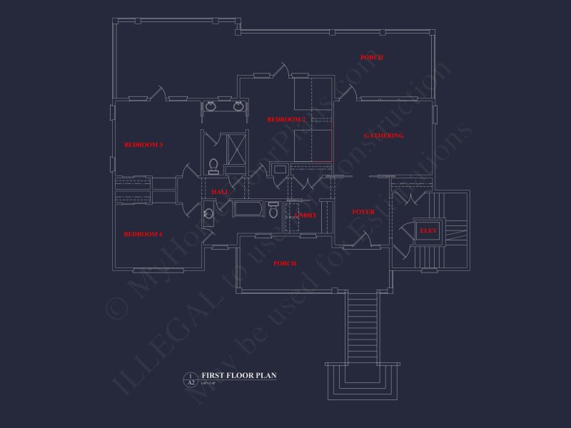 Elegant Coastal house Plan with CAD Blueprint & Designs