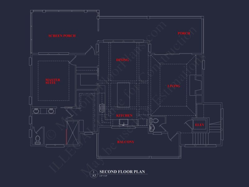 Elegant Coastal house Plan with CAD Blueprint & Designs