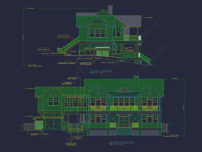 Elegant Coastal house Plan with Functional Architecture Designs & CAD