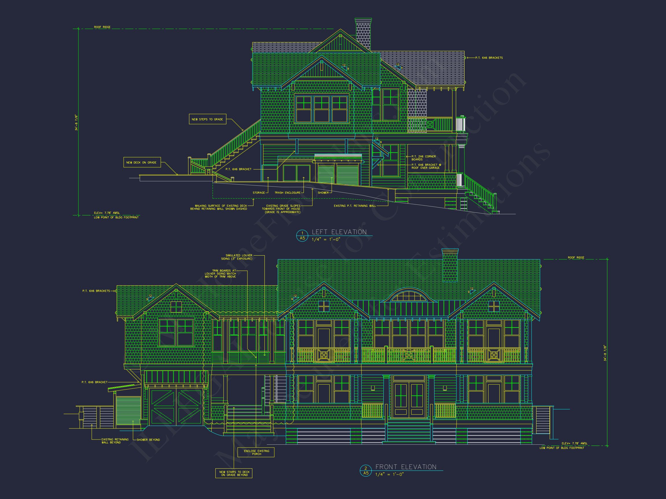 Elegant Coastal house Plan with Functional Architecture Designs & CAD