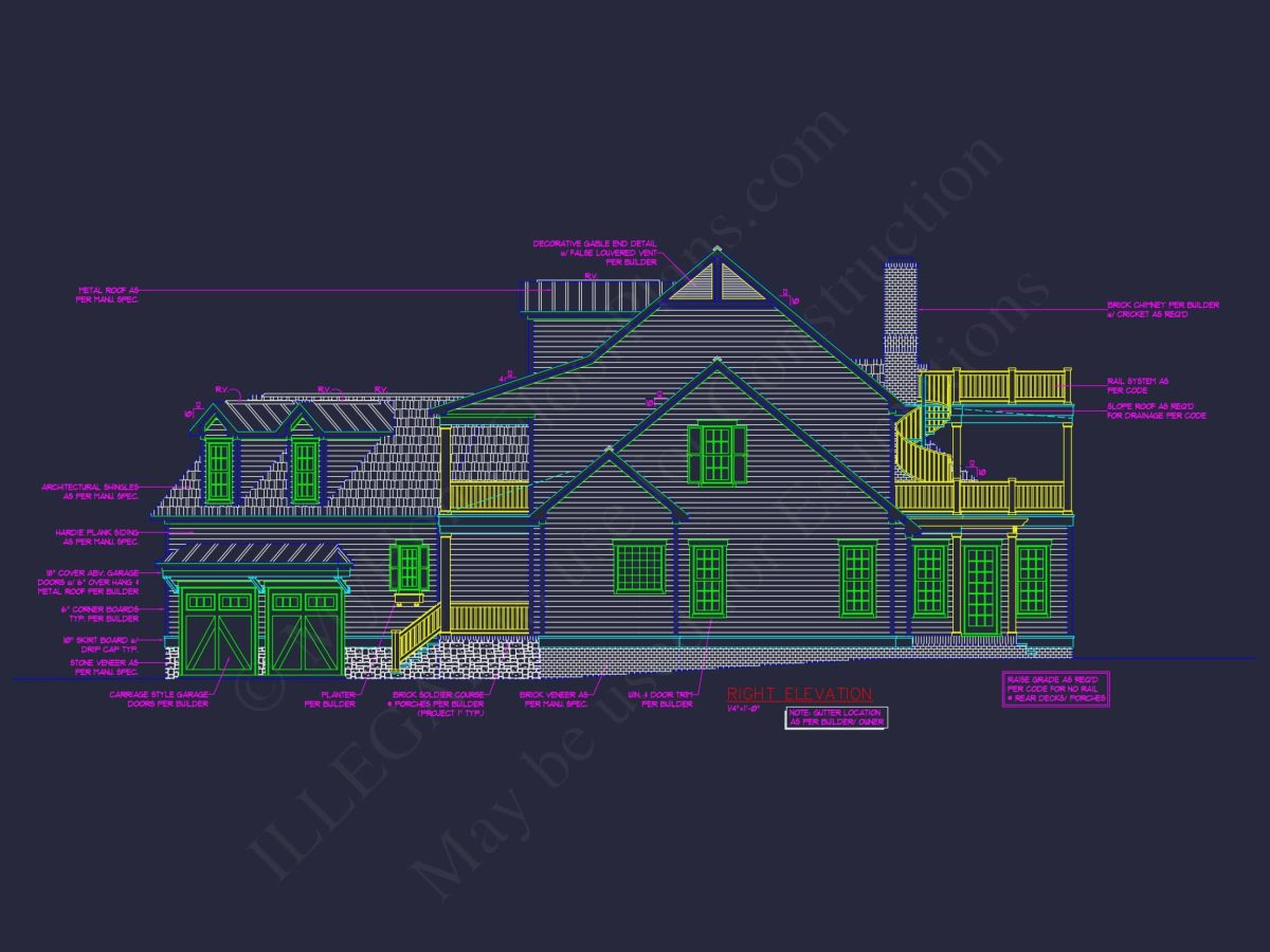 Elegant Colonial Revival house Plan with Detailed Floor Designs