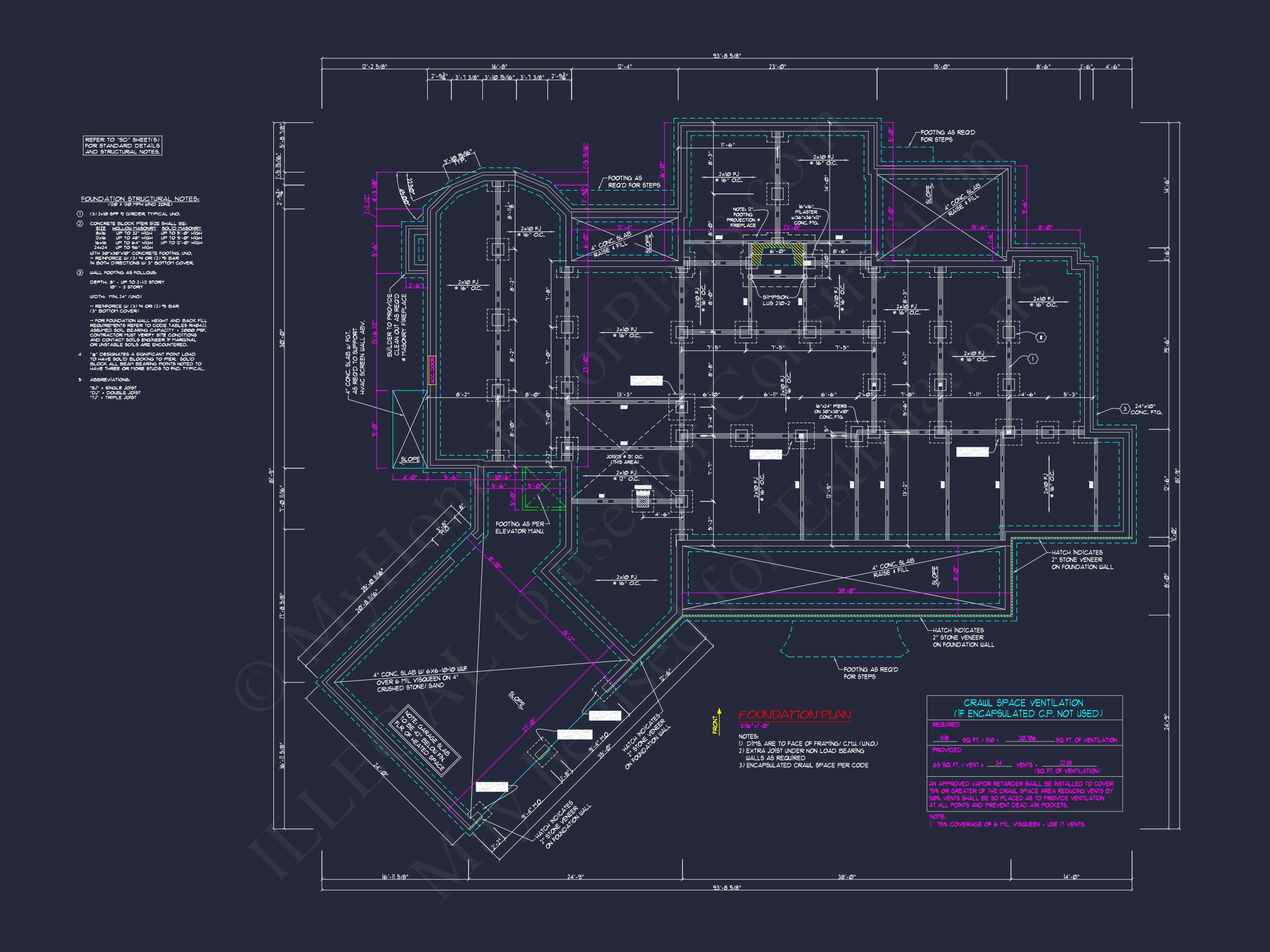 Elegant Colonial Revival Home Plan with Detailed Floor Designs