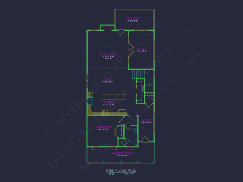 Elegant Craftsman house Plan with 3 Bedrooms & 2 Floor Designs