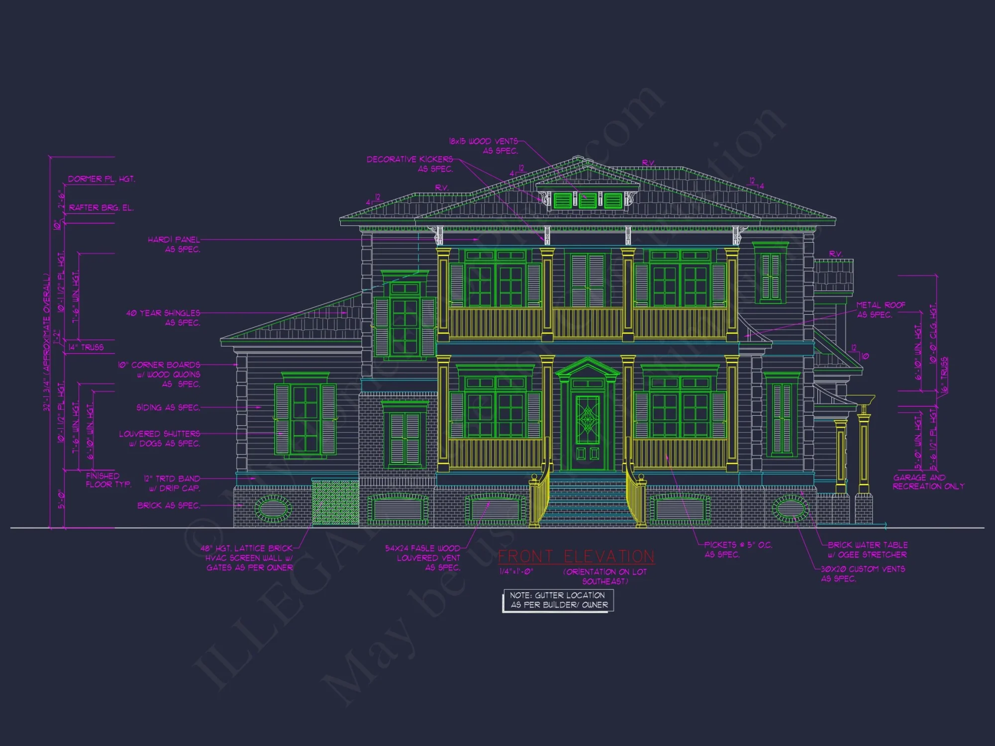 Elegant Craftsman house Plan with 4 Bedrooms and 2-Car Garage