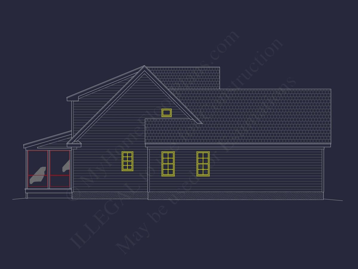 Elegant Craftsman house Plan with Blueprint and CAD Designs