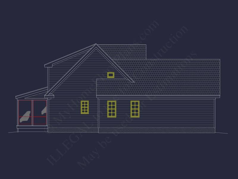 Elegant Craftsman house Plan with Blueprint and CAD Designs