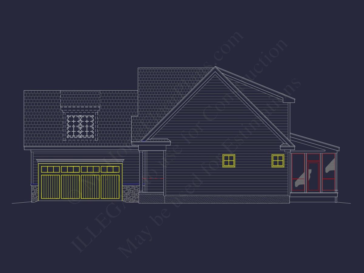 Elegant Craftsman house Plan with Blueprint and CAD Designs