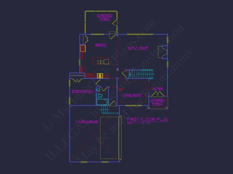 Elegant Craftsman house Plan with Blueprint and CAD Designs