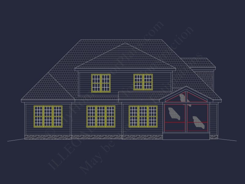 Elegant Craftsman house Plan with Detailed Blueprints & CAD Designs