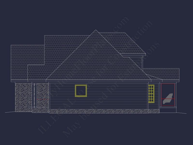 Elegant Craftsman house Plan with Detailed Blueprints & CAD Designs