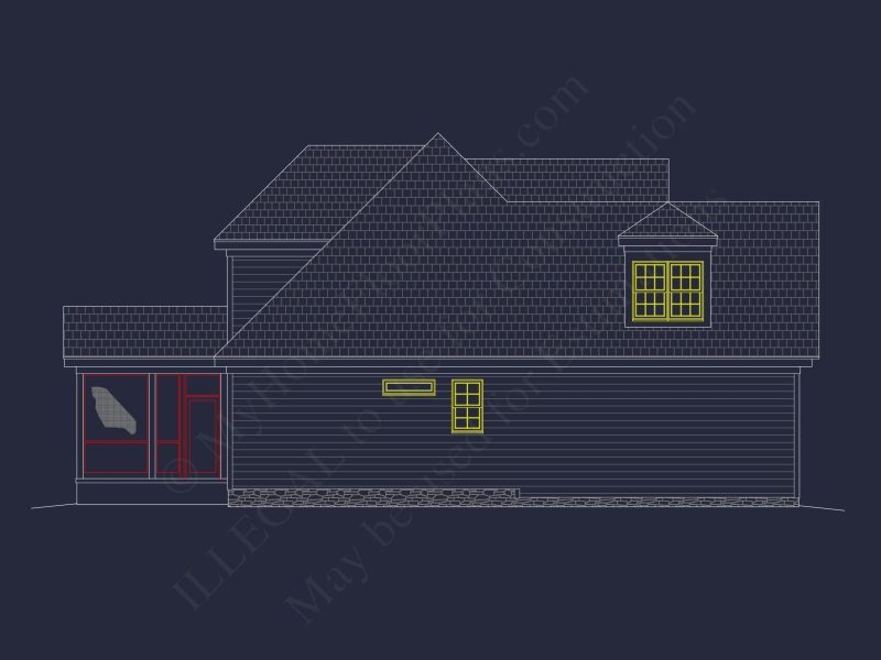 Elegant Craftsman house Plan with Detailed Blueprints & CAD Designs