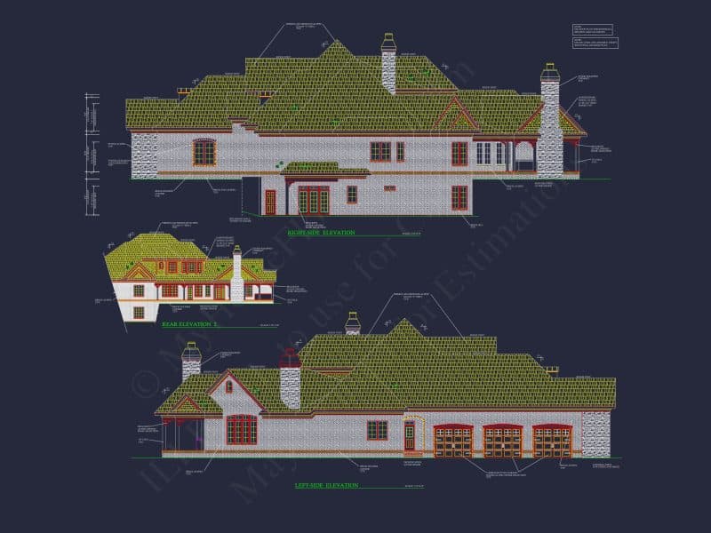 Elegant French Country house Plan with Spacious Layout - 2 Floors