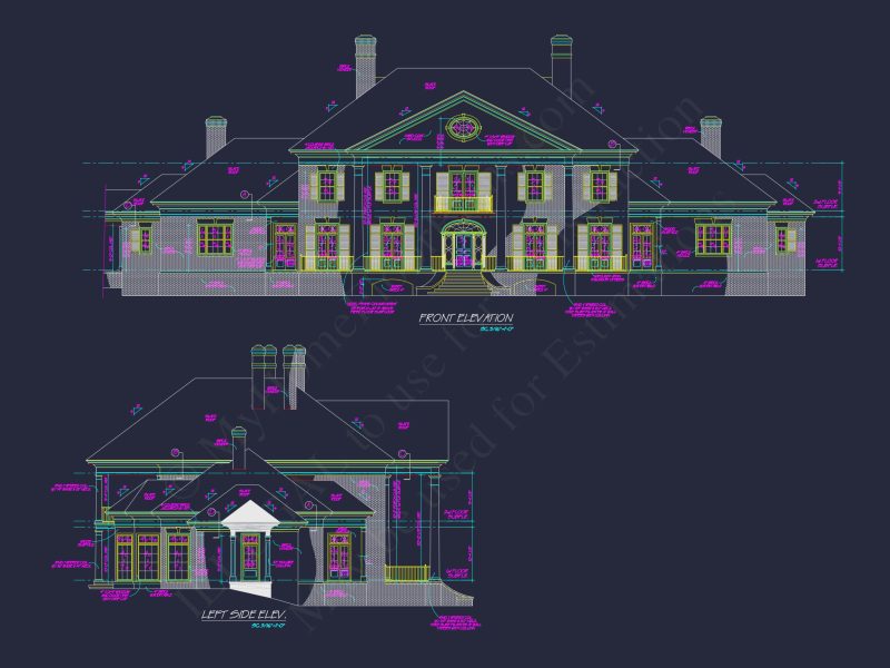 2-Story Luxury CAD Blueprint