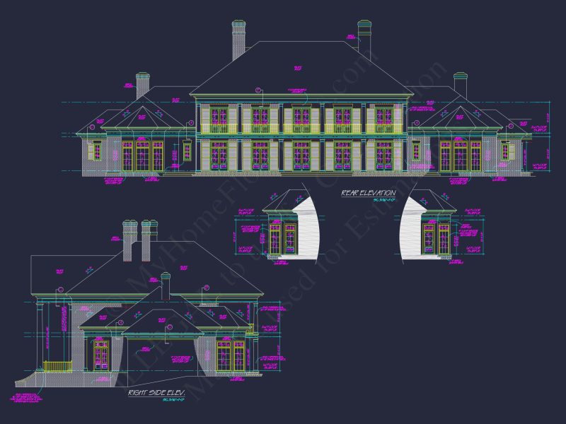 Elegant Georgian house Plan