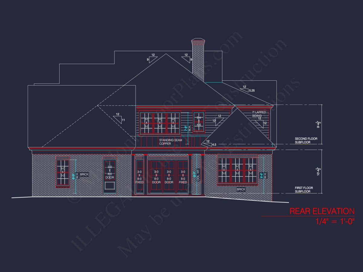 Elegant Georgian house Plan with Detailed Floor Designs